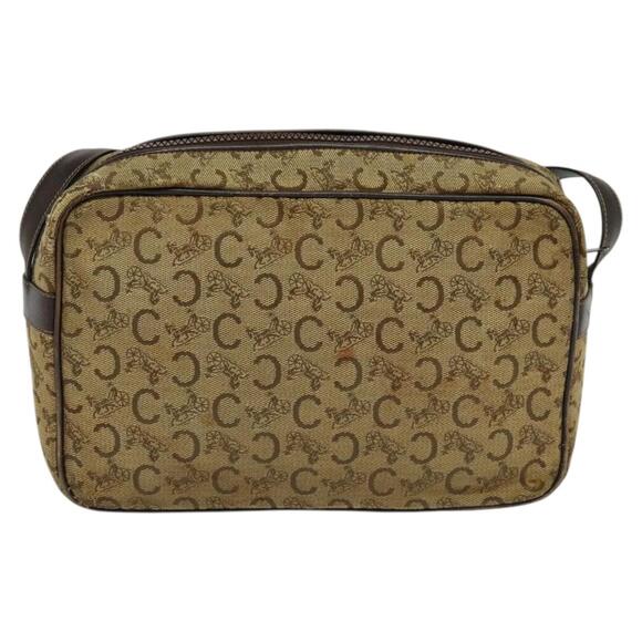 CELINE C Sulky Shoulder Bag Canvas Beige - Picture 3 of 12